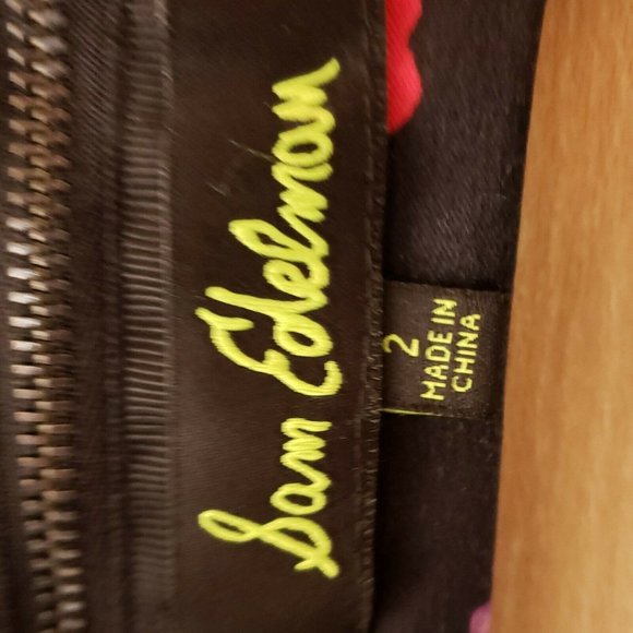 Sam Edelman Womens Floral Deep V Neck Full Skirt 2 - Picture 8 of 9